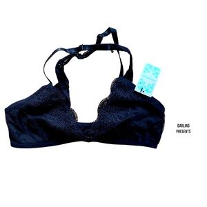 Anemone Lace Butterfly Bra Women Color Black Size M